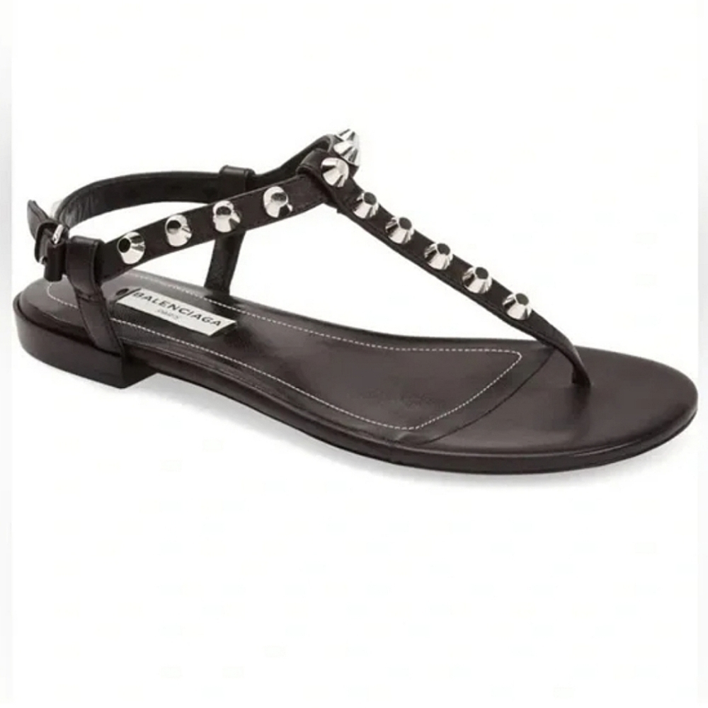 Balenciaga Arena Thong Sandals-Black